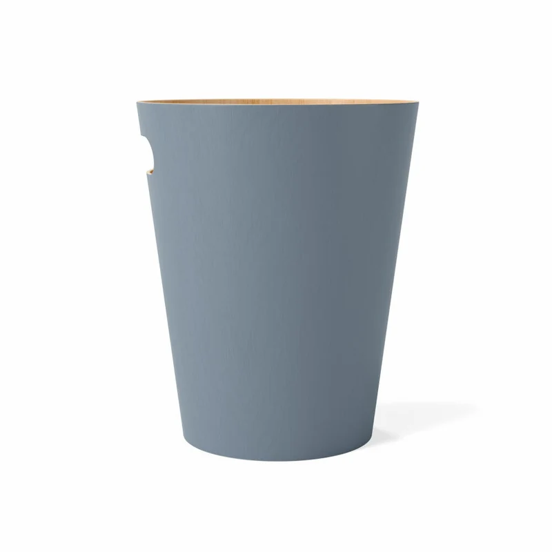 Umbra Abfalleimer Woodrow, Papierkorb, Holz, Schieferblau, 7.5 L, 082780-1050