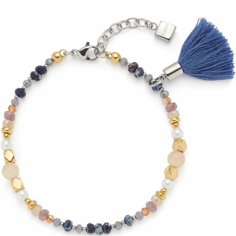 Leonardo Jewels Armband Babsi, Schmuckarmband, Armkette, Modeschmuck, Edelstahl, Glasperlen, 024314