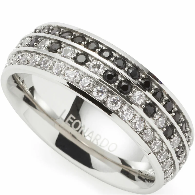 Leonardo Jewels Ring Atura, Fingerring, Fingerschmuck, Schmuck, Größe 19, Edelstahl, Glasperlen, Zirkonia, 024320