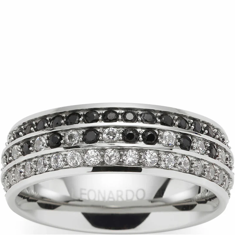 Leonardo Jewels Ring Atura, Fingerring, Fingerschmuck, Schmuck, Größe 20, Edelstahl, Glasperlen, Zirkonia, 024321