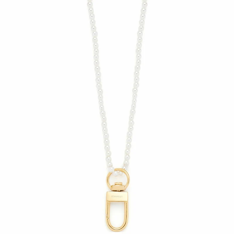 Leonardo Jewels Halskette 48 gold Lucinda, Kette, Schmuckkette, Modeschmuck, Edelstahl IP gold, Muschelperlen, 024329