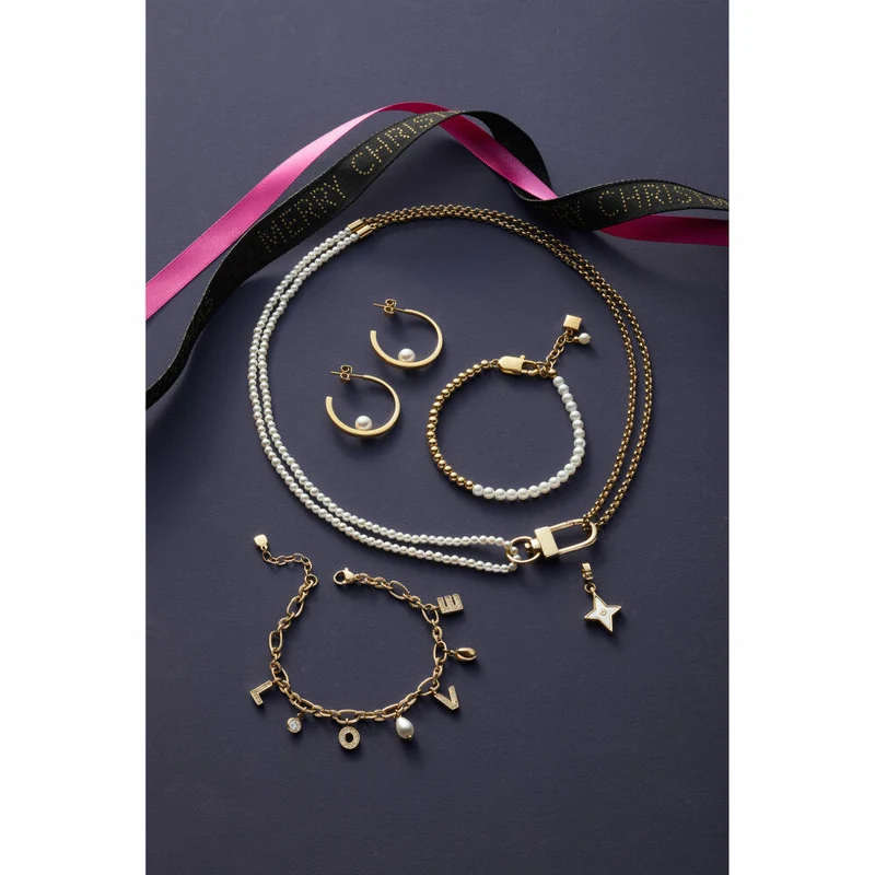 Leonardo Jewels Ohrstecker gold Lucinda, Ohrring, Ohrschmuck, Schmuck, Edelstahl IP gold, Perlen , 024332