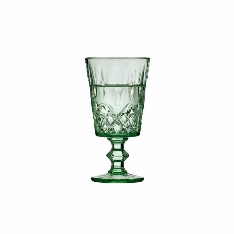 Lyngby Glas Weinglas Sorrento 4er Set, Kelchgläser, Glas, Grün, 290 ml, 32361