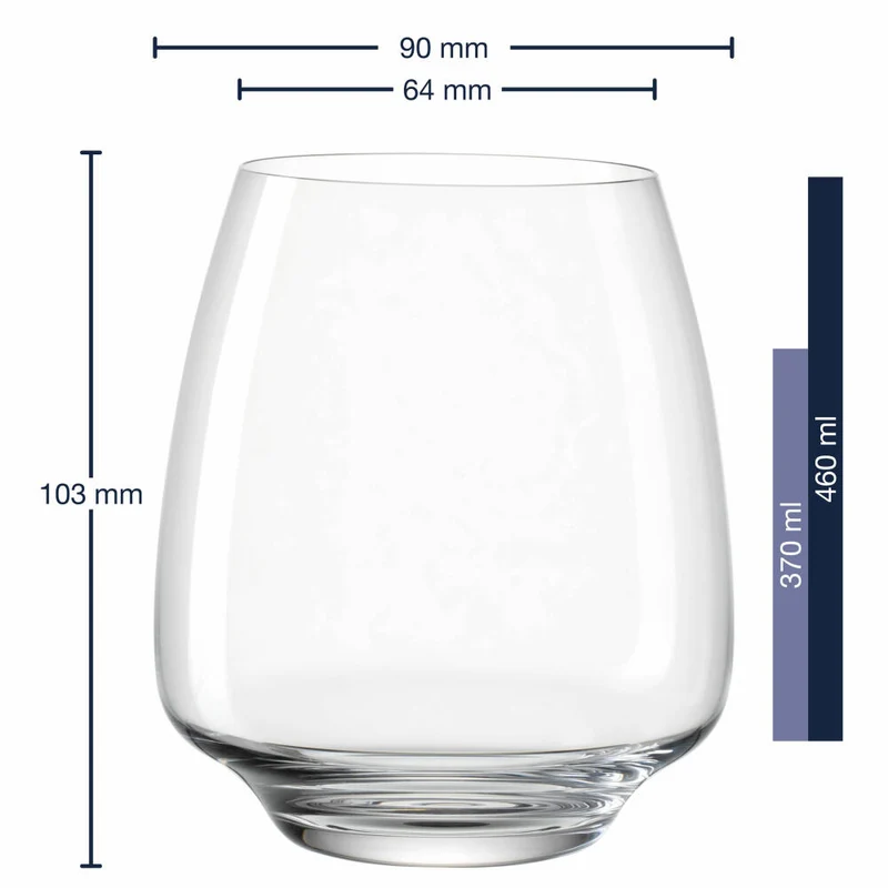 Leonardo Trinkglas Cesti, Wasserglas, Saftglas, Kristallglas, 460 ml, 061968