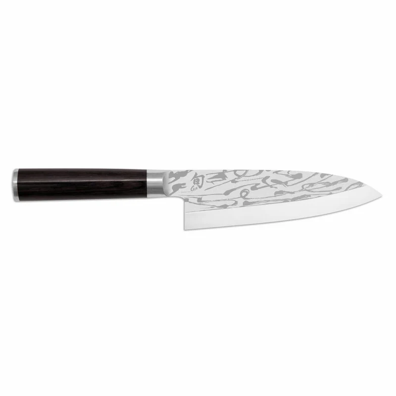 Kai Küchenmesser Shun Pro Sho Deba, VG10-Stahl, Pakkaholz, Klingenlänge 16.5 cm, VG-2002