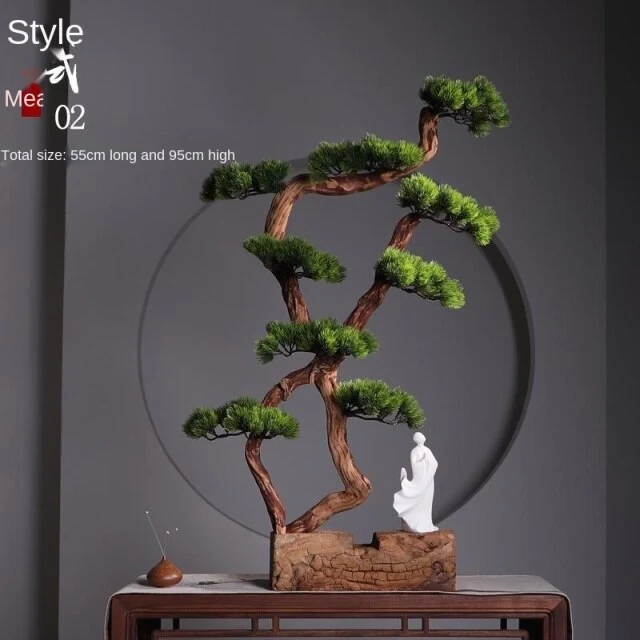 Chinese Zen Root Carving Landscape Home Decor