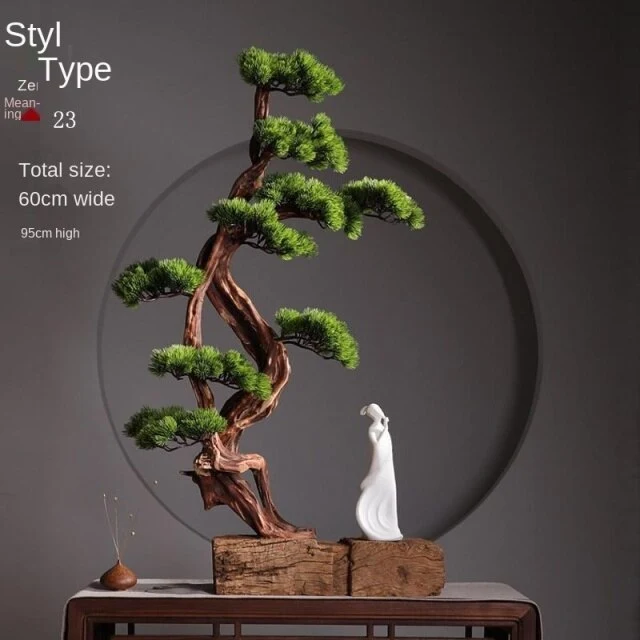Chinese Zen Root Carving Landscape Home Decor