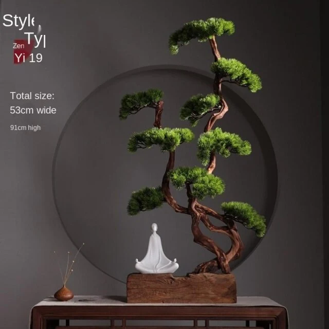 Chinese Zen Root Carving Landscape Home Decor