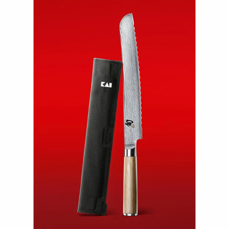 Kai Shun Classic White Set, 2-tlg., Brotmesser, Messer, Blade Guard Klingenschutz, DM0705W-W24
