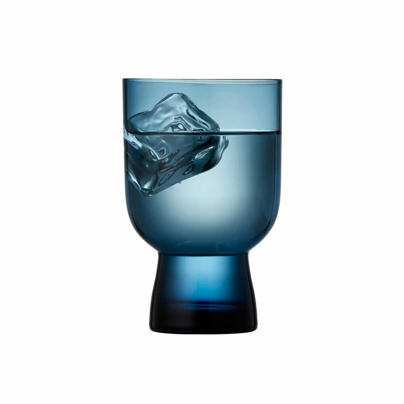Lyngby Glas Wasserglas Sorrento 4er Set, Becher, Glas, Blau, 300 ml, 32745