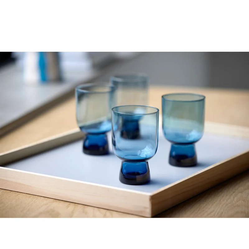 Lyngby Glas Wasserglas Sorrento 4er Set, Becher, Glas, Blau, 300 ml, 32745