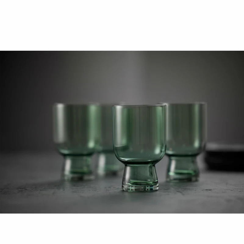 Lyngby Glas Wasserglas Sorrento 4er Set, Becher, Glas, Grün, 300 ml, 32746