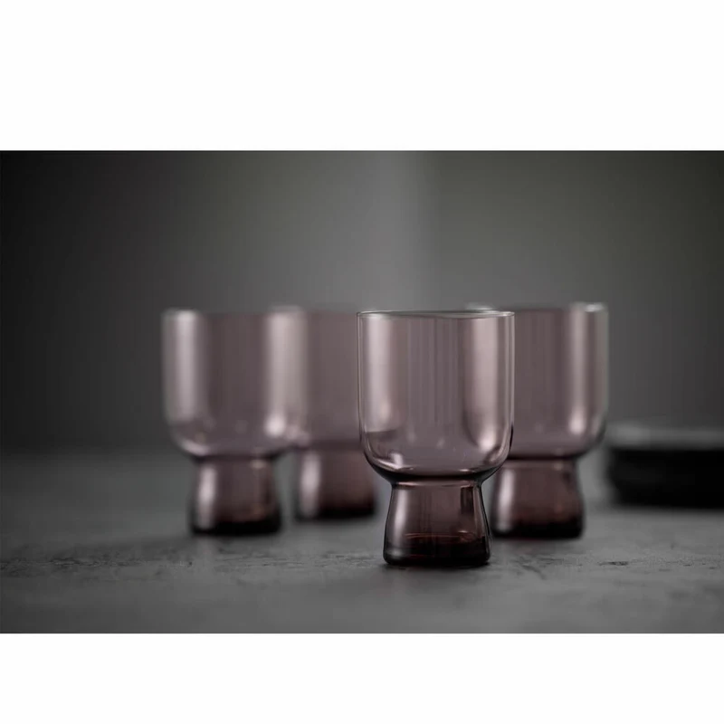 Lyngby Glas Wasserglas Sorrento 4er Set, Becher, Glas, Pink, 300 ml, 32747
