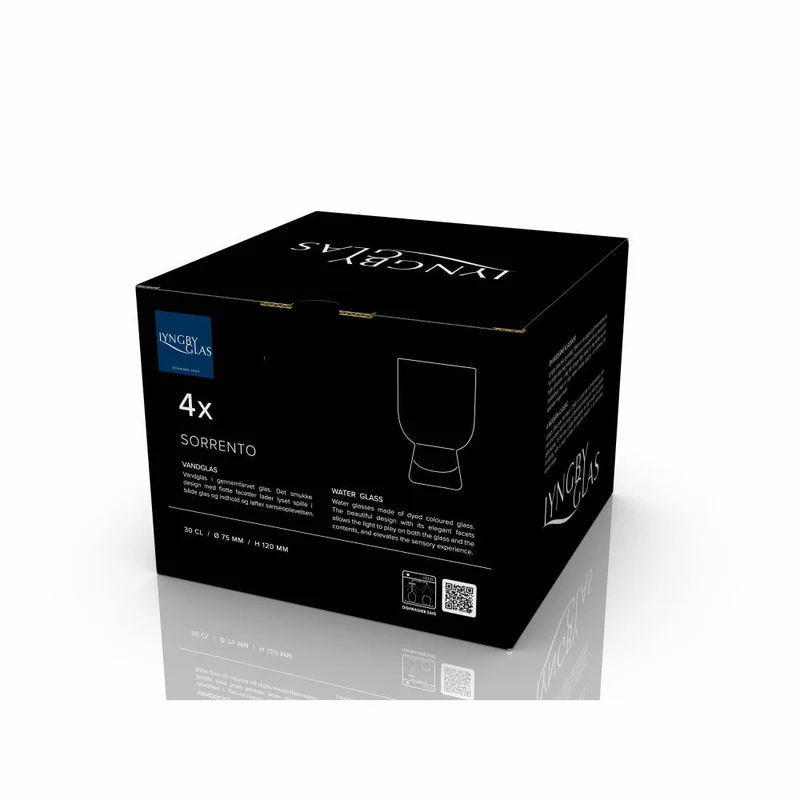 Lyngby Glas Wasserglas Sorrento 4er Set, Becher, Glas, Pink, 300 ml, 32747