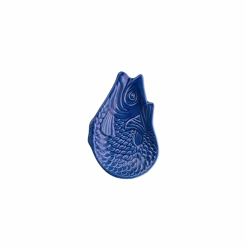 Gift Company Dekoteller Monsieur Carafon S, Teller in Fisch-Form, Steingut, Azure, 12.5 x 8.3 cm, 1151303070