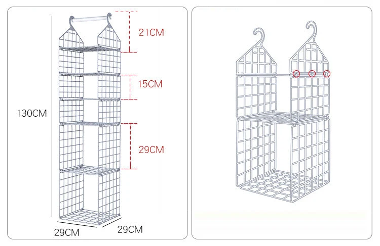 Foldable Wardrobe Multilayer Storage Rack