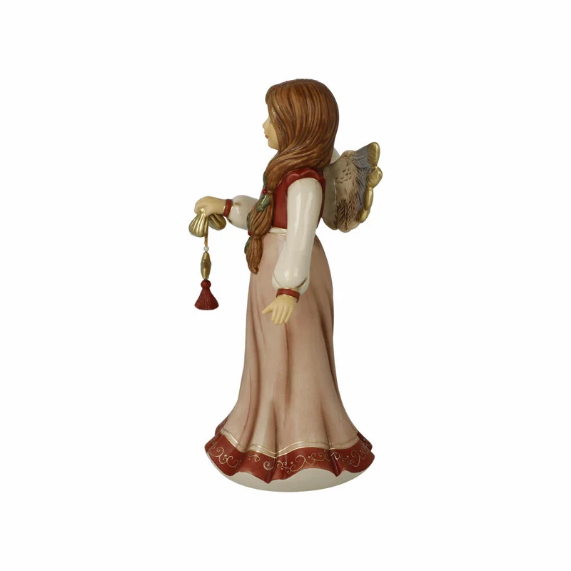 Goebel Engel Funkelndes Weihnachtssternchen, Dekofigur, Steingut, Bordeaux, 26 cm, 41687291
