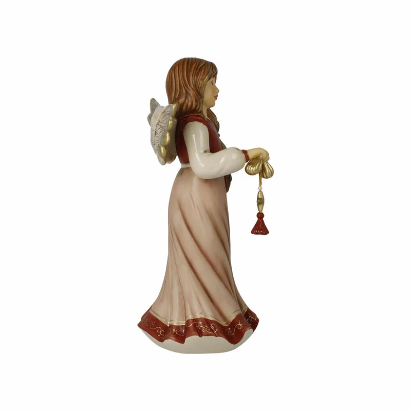 Goebel Engel Funkelndes Weihnachtssternchen, Dekofigur, Steingut, Bordeaux, 26 cm, 41687291
