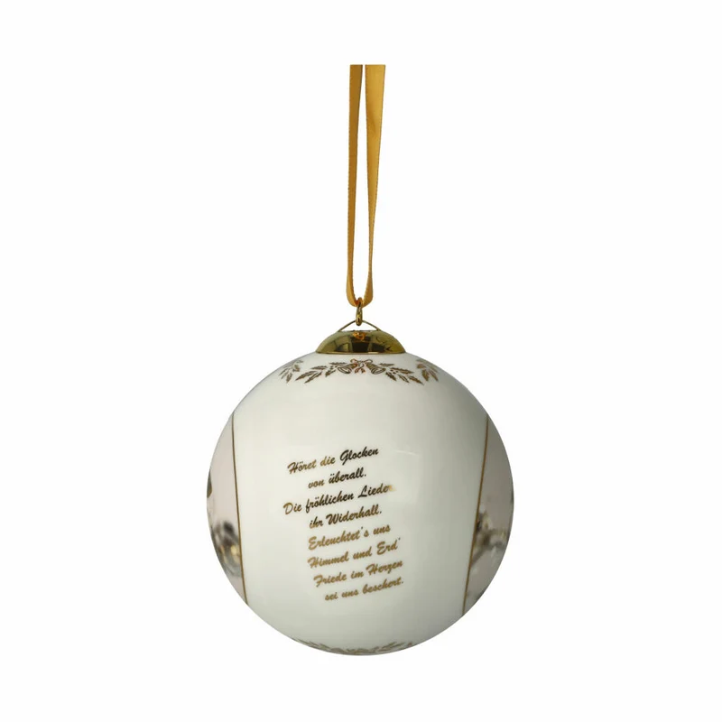 Goebel Kugel Jahreskugel 2024, Christbaumkugel, Porzellan, Walnuss, 8 cm, 66501671