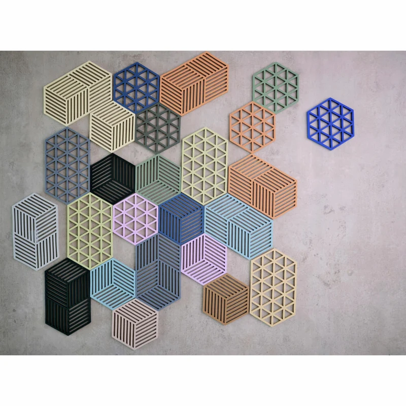 Zone Denmark Untersetzer Triangles Rosemary, Silikon, Grün, 16 x 14 cm, 31603