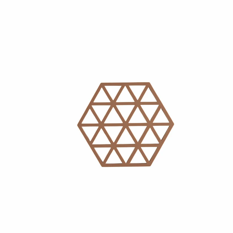 Zone Denmark Untersetzer Triangles Almond, Silikon, Braun, 16 x 14 cm, 31605
