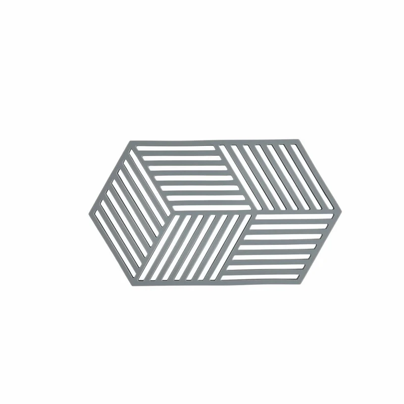 Zone Denmark Untersetzer Hexagon Cool Grey, Silikon, Grau, 24 cm, 31611