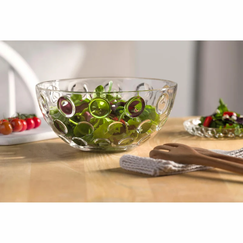 Leonardo Schale Cucina Optic, Schüssel, Salatschale, Servierschale, Glas, Ø 28 cm, 066343