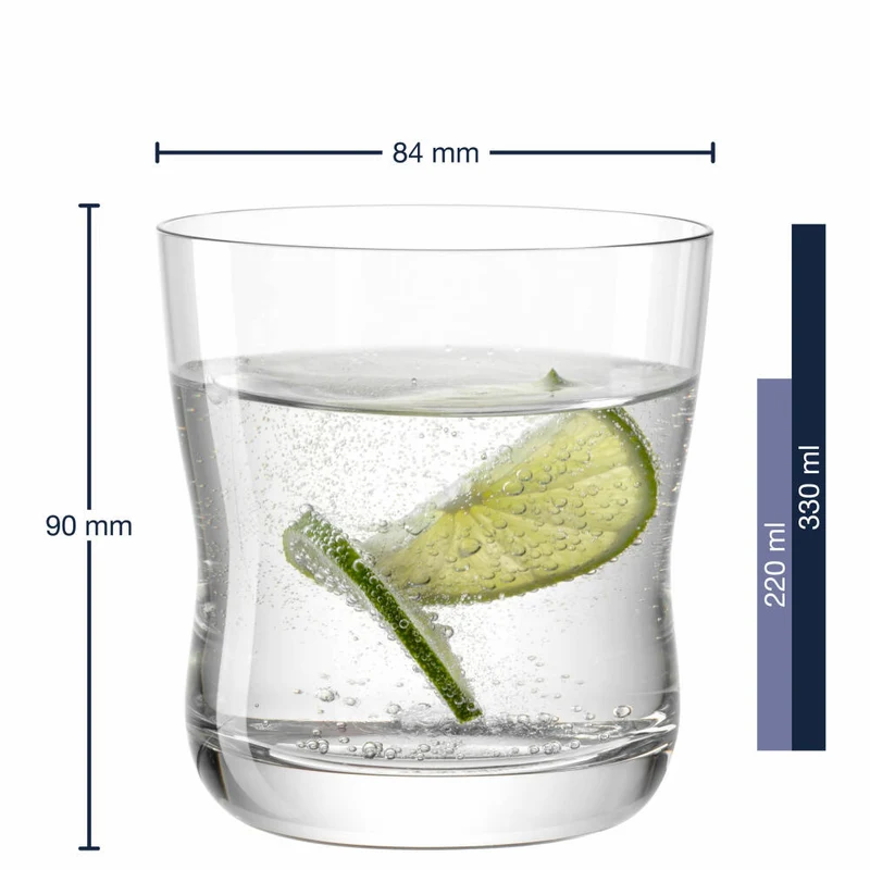 Leonardo Trinkglas Vita S, Wasserglas, Saftglas, Kalk-Natron-Glas, 330 ml, 054495