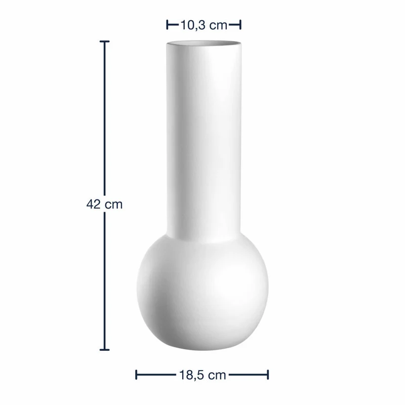 Leonardo Keramikvase Brera, Vase, Dekovase, Blumenvase, Keramik, Weiß, H 42 cm, 059013