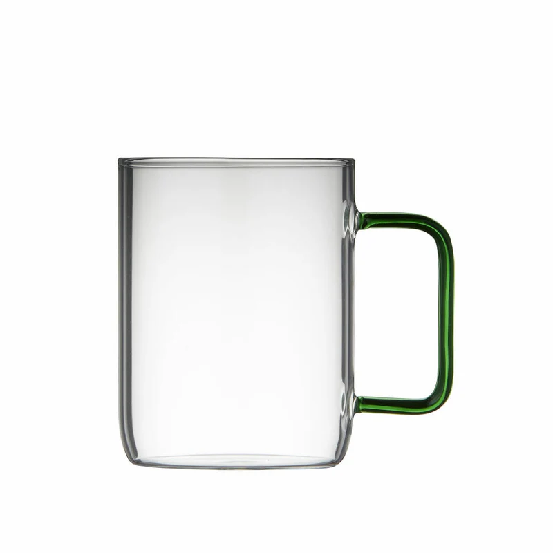 Lyngby Glas Glasbecher Torino 2er Set, Henkelbecher, Glas, Grün, 400 ml, 32768