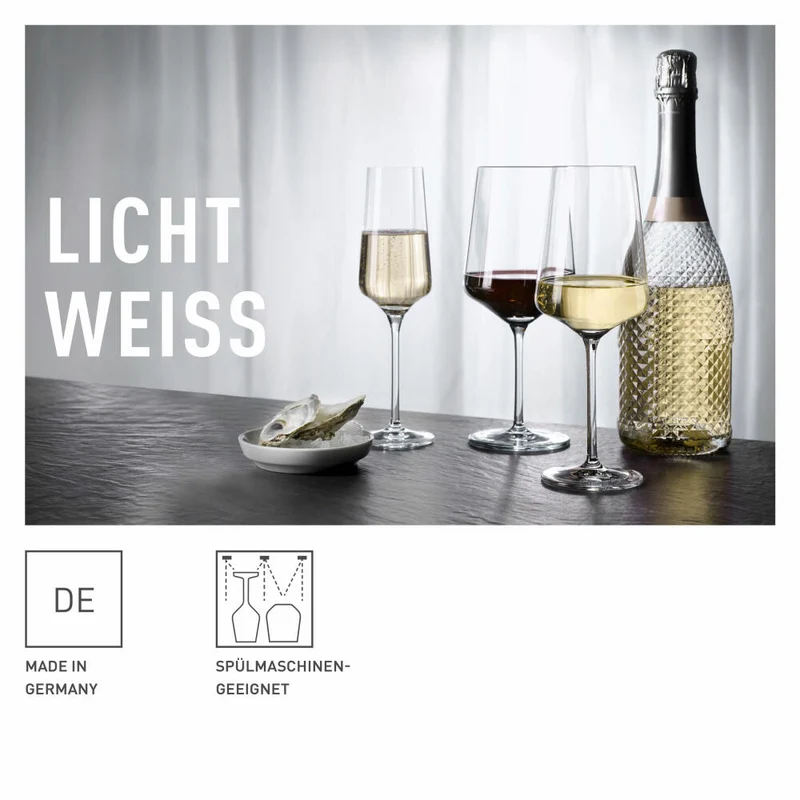 Ritzenhoff Weißweinglas 2er-Set Lichtweiss Julie 001, Nadine Niggemeier, Kristallglas, 400 ml, 6111006