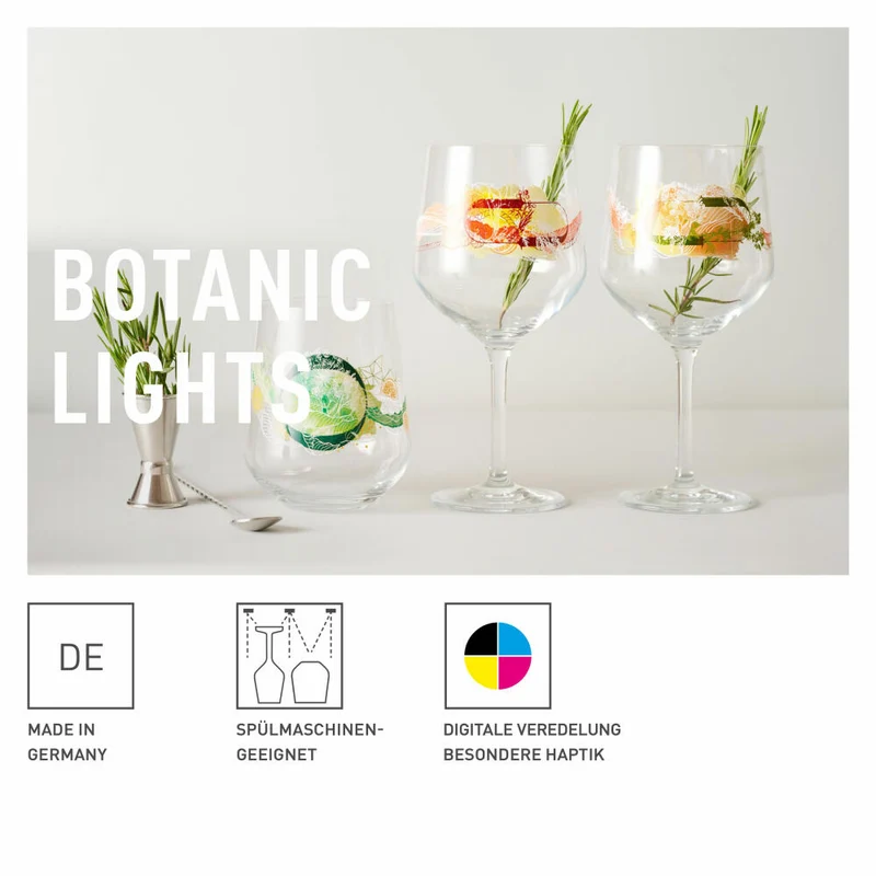 Ritzenhoff Gin-Stielglas 2er-Set Botanic Lights 001, Heike Zuschke, Kristallglas, 720 ml, 3791001