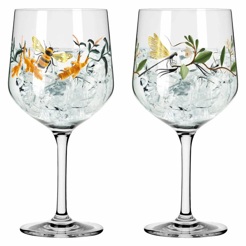 Ritzenhoff Gin-Stielglas 2er-Set Botanic Glamour 002, Joyanne Horscroft, Kristallglas, 720 ml, 3791002