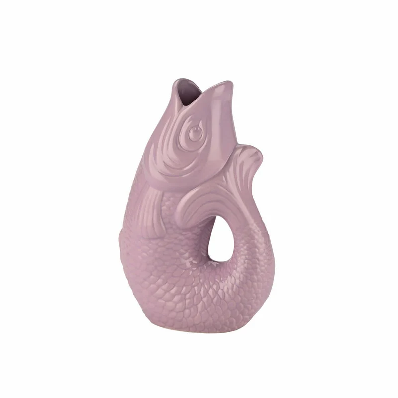 Gift Company Vase Monsieur Carafon S, Dekovase in Fisch-Form, Steingut, Lavender, 25.2 cm, 1087403014