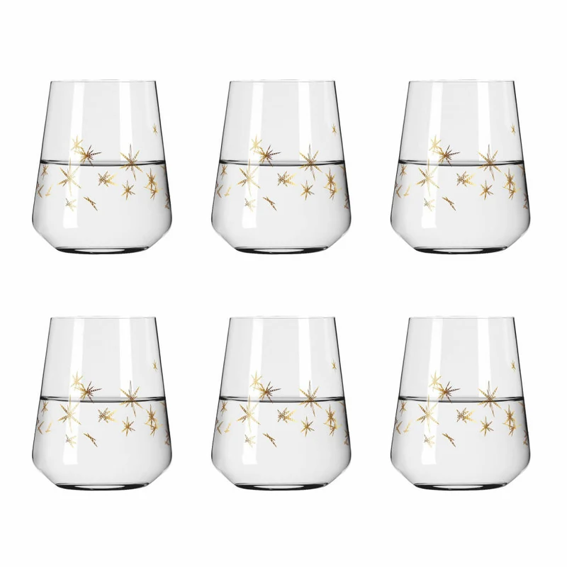 Ritzenhoff Wasserglas Celebration Deluxe 003, 6er Set, Romi Bohnenberg, Kristallglas, 510 ml, A0454480