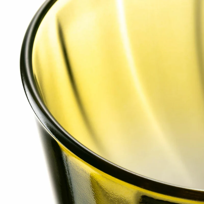 Leonardo Trinkglas Twist, Wasserglas, Saftglas, Kalk-Natron-Glas, Gelb, 215 ml, 046966