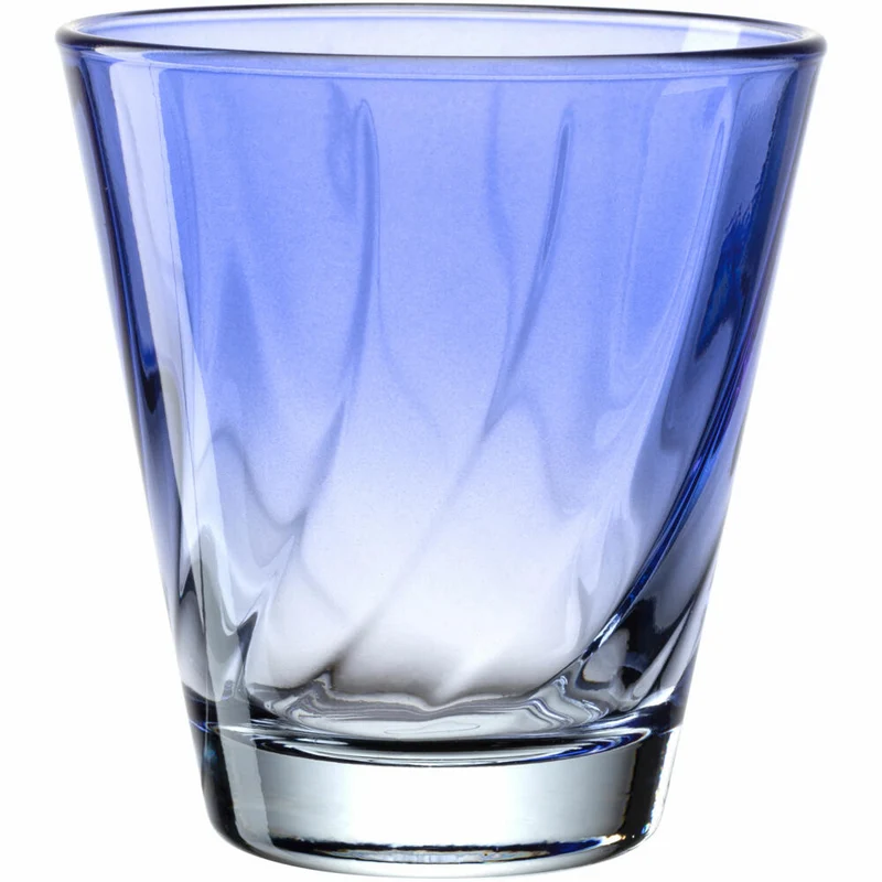Leonardo Trinkglas Twist, Wasserglas, Saftglas, Kalk-Natron-Glas, Blau, 215 ml, 046967