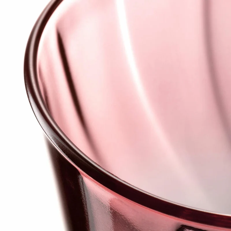 Leonardo Trinkglas Twist, Wasserglas, Saftglas, Kalk-Natron-Glas, Rot, 215 ml, 046969