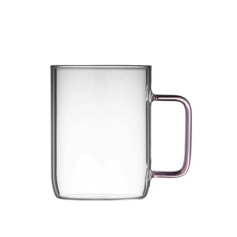 Lyngby Glas Glasbecher Torino 2er Set, Henkelbecher, Glas, Pink, 400 ml, 32769