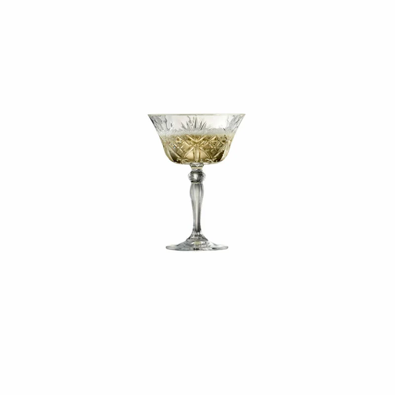 Lyngby Glas Champagner-Schale Melodia 4er Set, Kristallglas, Transparent, 260 ml, 33655