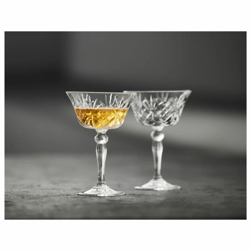 Lyngby Glas Champagner-Schale Melodia 4er Set, Kristallglas, Transparent, 260 ml, 33655