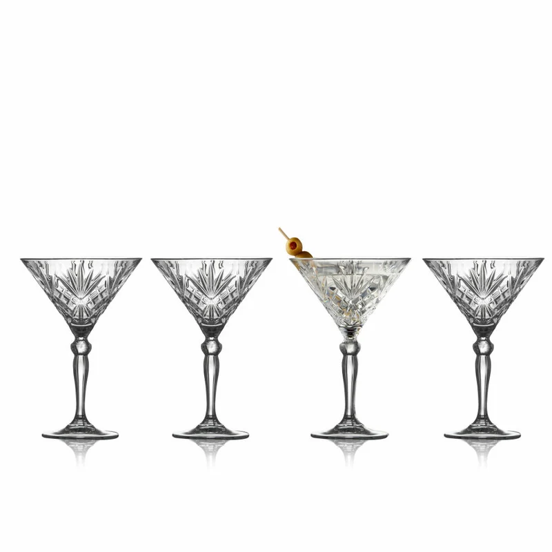 Lyngby Glas Cocktailglas Melodia 4er Set, Kristallglas, Transparent, 210 ml, 33657