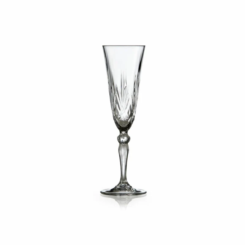 Lyngby Glas Champagnerglas Melodia 4er Set, Kristallglas, Klar, 160 ml, 916096