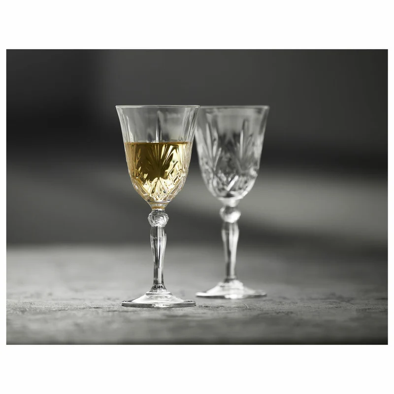 Lyngby Glas Weißweinglas Melodia 4er Set, Kristallglas, Klar, 210 ml, 916099
