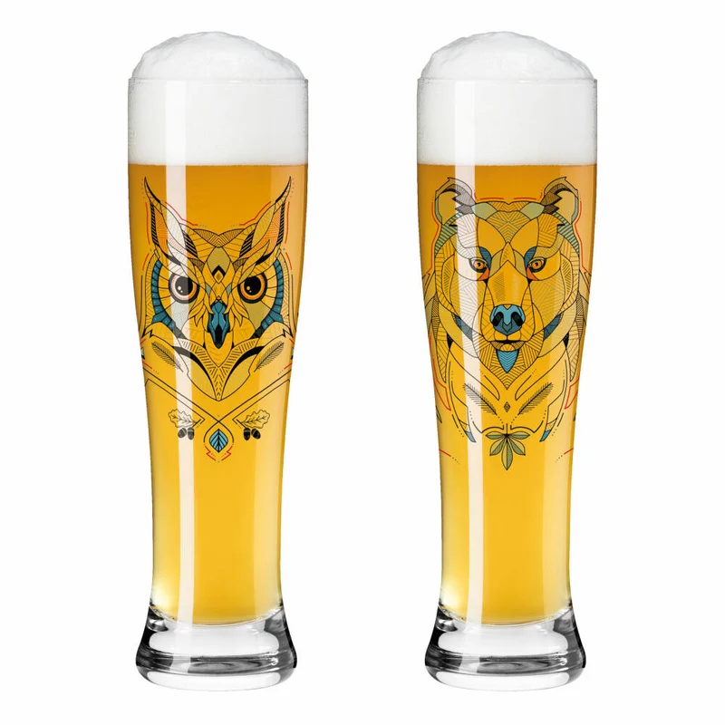 Ritzenhoff Weizenbiergläser Brauchzeit Weizen 2er-Set 001, Weizenglas, Andreas Preis, Glas, 646 ml, 3481001