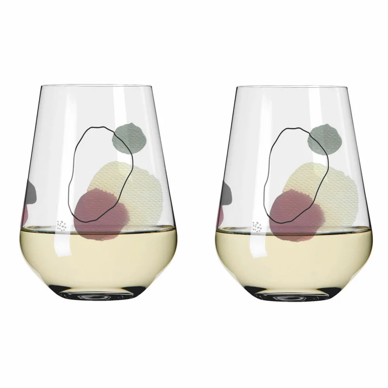 Ritzenhoff Wasserglas-Set Sommerwendtraum 02, 2-teilig, Romi Bohnenberg, Kristallglas, 540 ml, 3621002