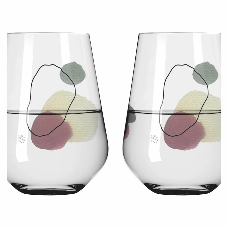 Ritzenhoff Wasserglas-Set Sommerwendtraum 02, 2-teilig, Romi Bohnenberg, Kristallglas, 540 ml, 3621002