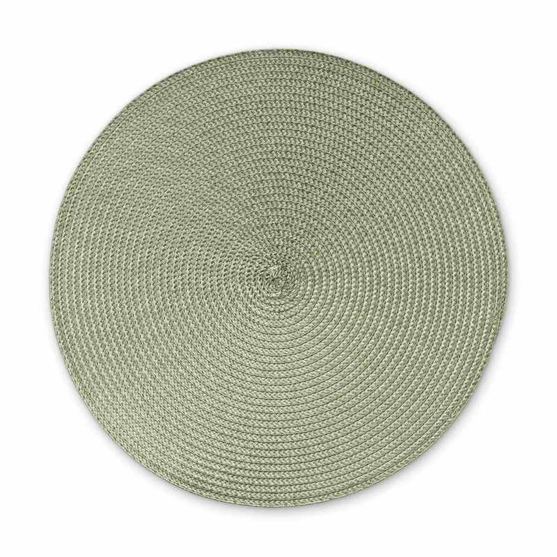 Continenta Tischset Rund, Platzset, Platzdecke, Platzmatte, Kunstfaser, Schilfgrün, Ø 38 cm, 6627