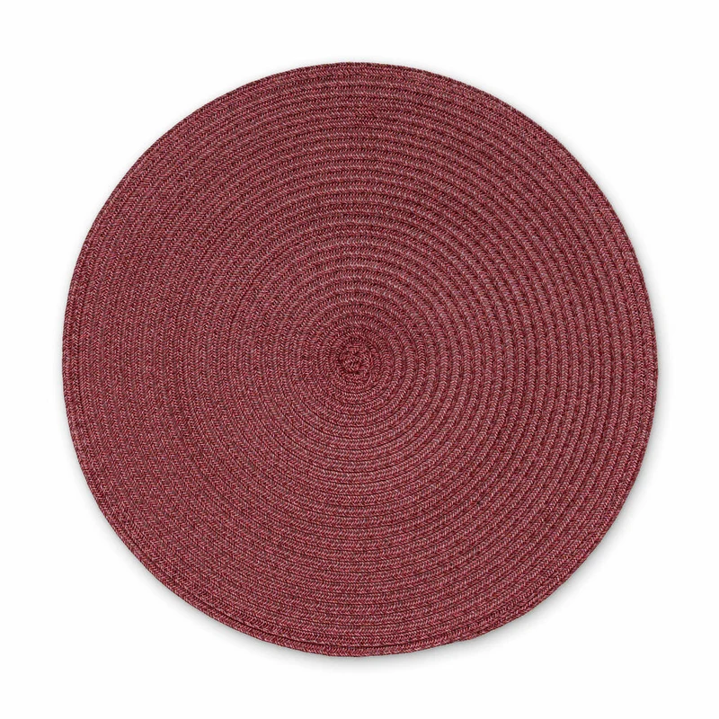 Continenta Tischset Rund, Platzset, Platzdecke, Platzmatte, Kunstfaser, Weinrot, Ø 38 cm, 6629