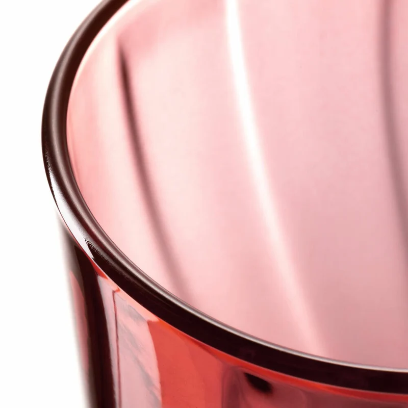 Leonardo Trinkglas Twist, Wasserglas, Saftglas, Kalk-Natron-Glas, Rot, 300 ml, 046973